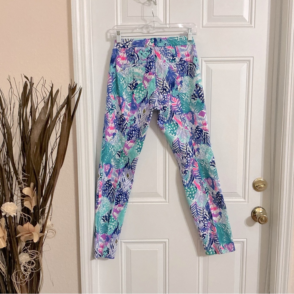 Lilly Pulitzer Kelly Quill Out Multi-color Skinny Ankle Pants Size 2 - Picture 3 of 8